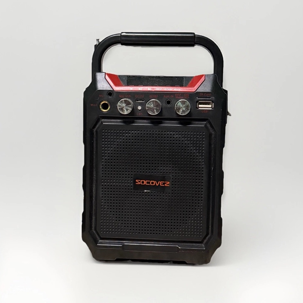 Socovez T-69 Portable Speaker Karaoke Machine w/ Radio